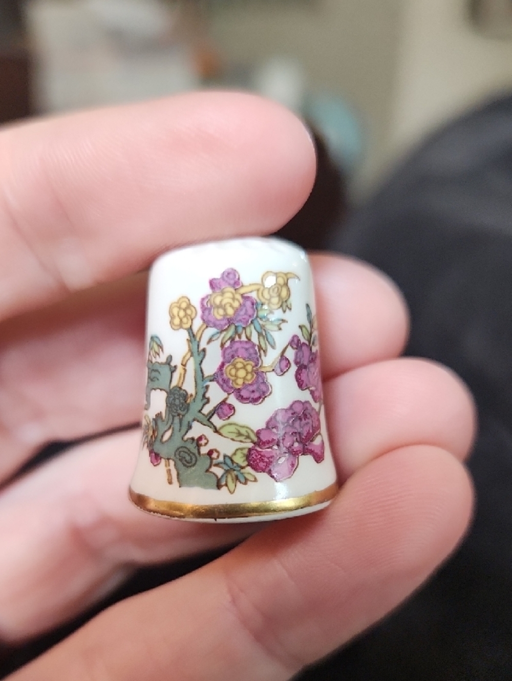Blue Jasperware Portrait Thimble And Johnson Brothers Ironstone Thimble - Picture 5 of 9